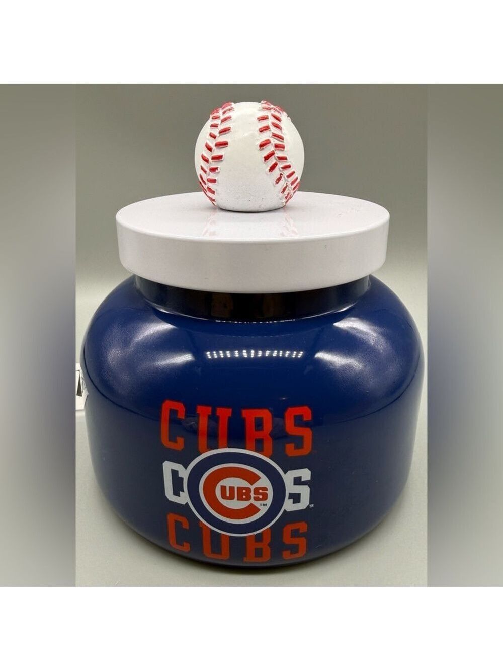 Rare Chicago Cubs Candle – 16oz Pumpkin Spice, Wood Wick Baseball Lid – Playoff